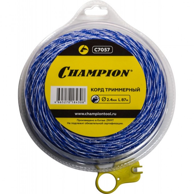Корд CHAMPION Sky-cutter 2.4мм* 87м, C7057 CH-C7057 Корд CHAMPION Sky-cutter 2.4мм* 87м, C7057 CH-C7057
