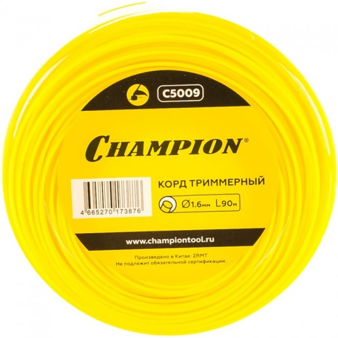 Корд тримерный CHAMPION Round 1.6 мм х 90 м, C5009 CH-C5009 Корд тримерный CHAMPION Round 1.6 мм х 90 м, C5009 CH-C5009
