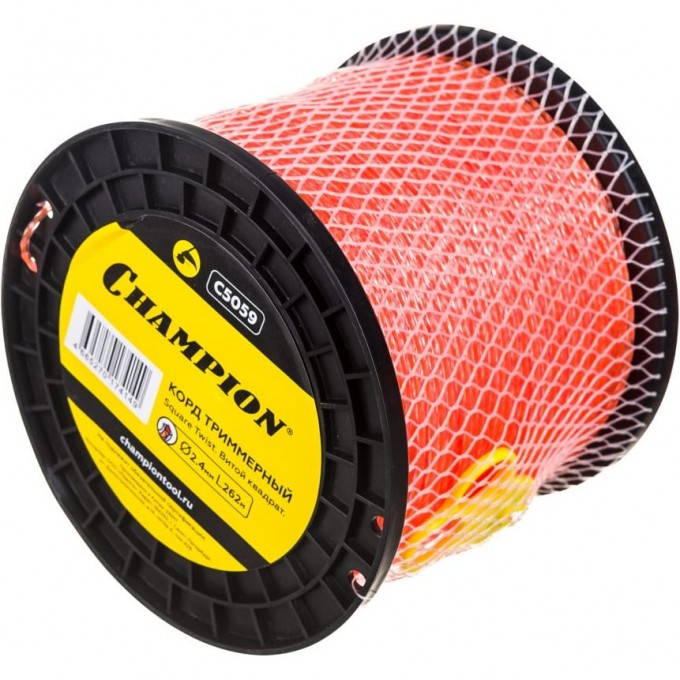 Корд триммерный CHAMPION Square Twist DUO 2.4 мм х 262 м, C5059 CH-C5059 Корд триммерный CHAMPION Square Twist DUO 2.4 мм х 262 м, C5059 CH-C5059