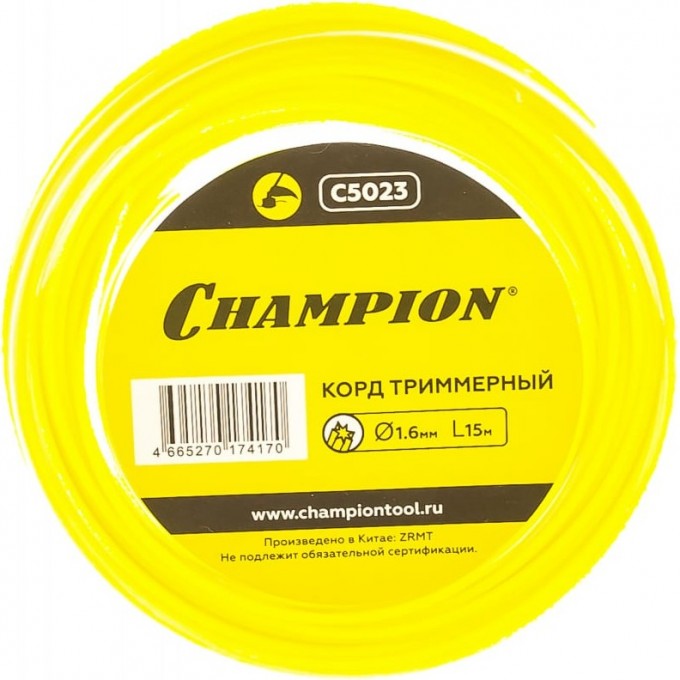 Корд триммерный CHAMPION Star 1.6 мм х 15 м, C5023 CH-C5023 Корд триммерный CHAMPION Star 1.6 мм х 15 м, C5023 CH-C5023