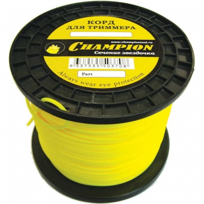Корд триммерный CHAMPION Star 1.6 мм х 570 м, C5034 CH-C5034 Корд триммерный CHAMPION Star 1.6 мм х 570 м, C5034 CH-C5034