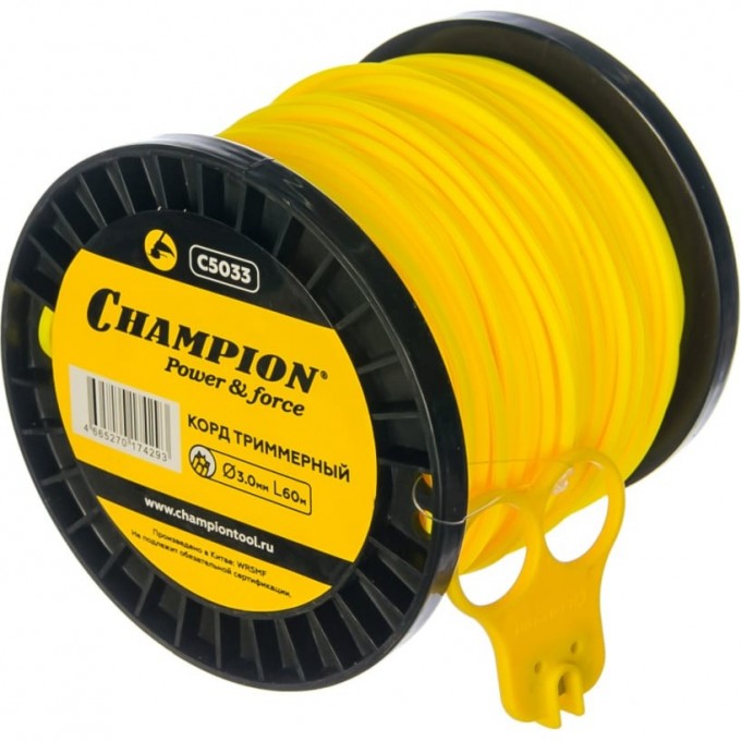 Корд триммерный CHAMPION Star 3.0 мм х 60 м, C5033 CH-C5033 Корд триммерный CHAMPION Star 3.0 мм х 60 м, C5033 CH-C5033