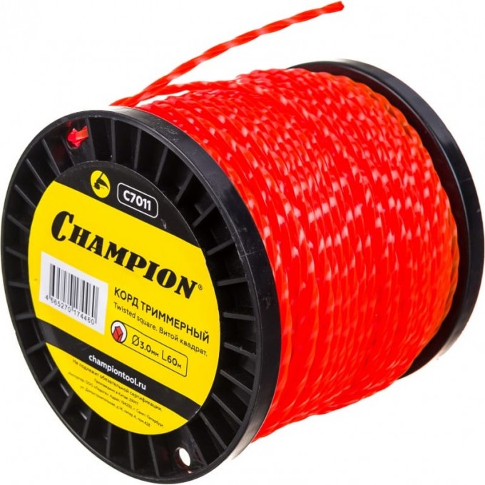 Корд триммерный CHAMPION Twisted Square 1.6 мм х 15 м, C7001 CH-C7001 Корд триммерный CHAMPION Twisted Square 1.6 мм х 15 м, C7001 CH-C7001