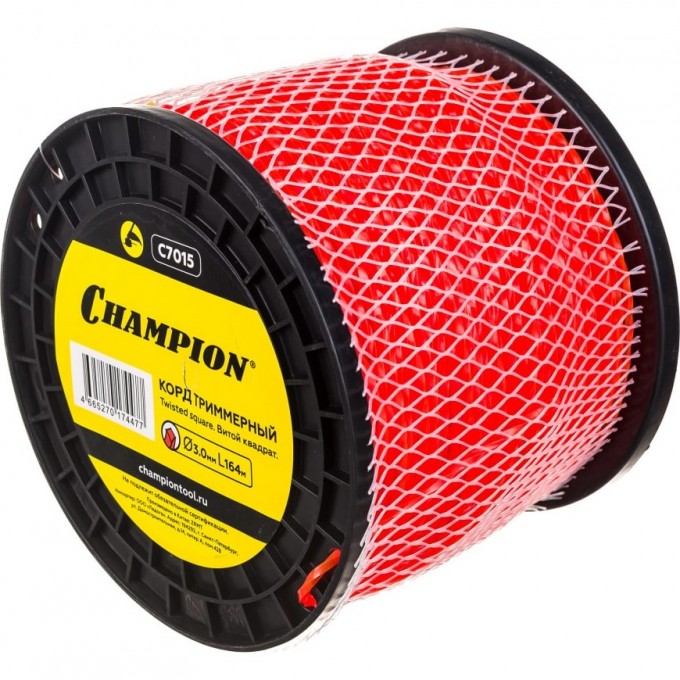 Корд триммерный CHAMPION Twisted Square 3.0 мм х 164 м, C7015 CH-C7015 Корд триммерный CHAMPION Twisted Square 3.0 мм х 164 м, C7015 CH-C7015