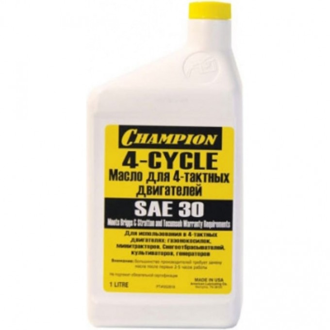 Масло для 4-тактных двигателей минеральное CHAMPION SAE30 952810 CH-952810 Масло для 4-тактных двигателей минеральное CHAMPION SAE30 952810 CH-952810
